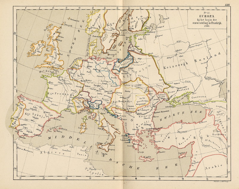 Europa bij het begin der omwenteling in Frankrijk 1789 by P.W.M. Trap