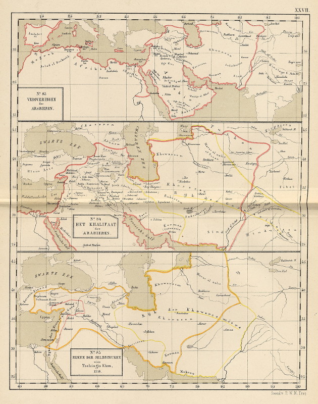 Veroveringen der Arabieren; Het Khalifaat der Arabieren; Rijken der Seldschuken voor Tschingis Khan  by P.W.M. Trap
