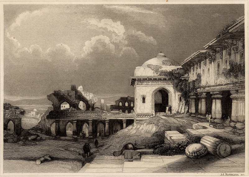 Die Ruinen bei Futtepore in Indien by Ad. Rottmann
