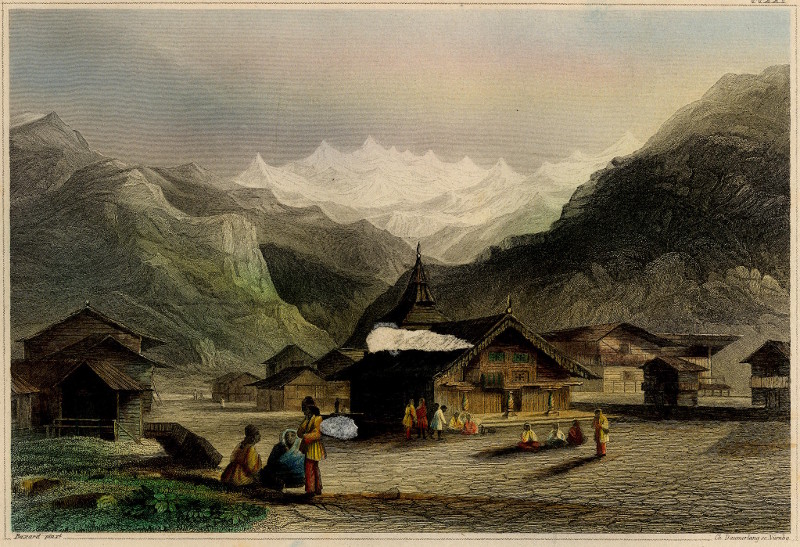 Der Himmalajah vom Flecken Kursalee in Hoch-Indien by Baxard, Ch. Daumerlang