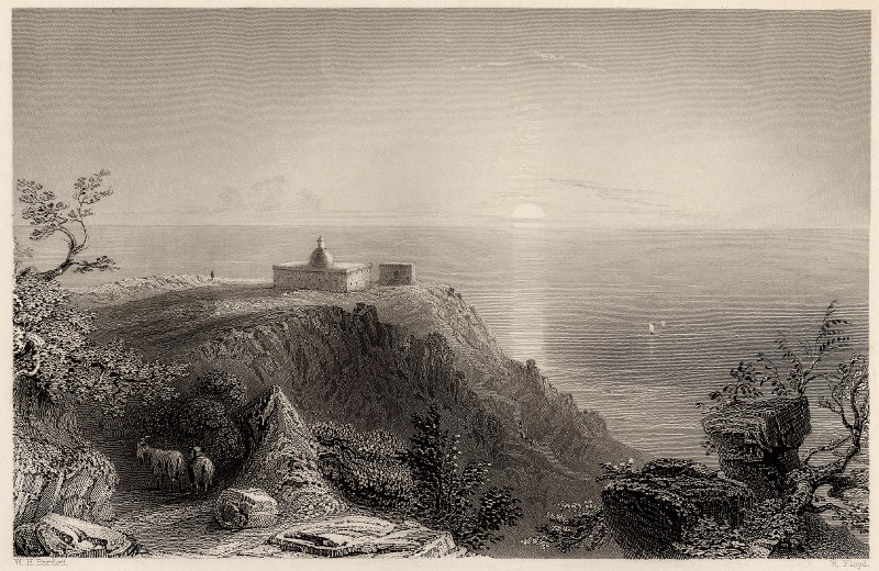 Mount Carmel, looking towards the sea by W.H. Bartlett, W. Floyd