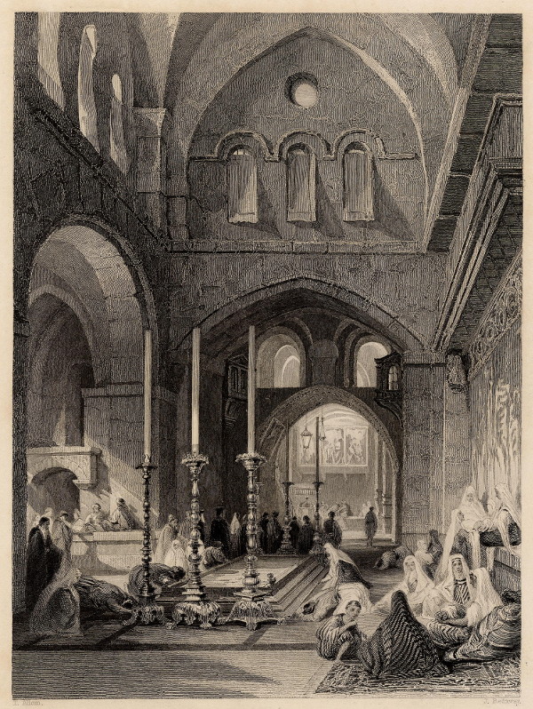 view Entrance to theHoly Sepulchre, Jerusalem by T. Allom, J. Redaway