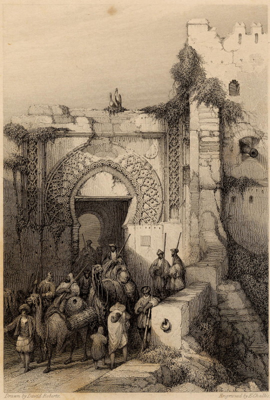 view Gate of Marshan, Citadel of Tangier by D. Roberts, E. Challis