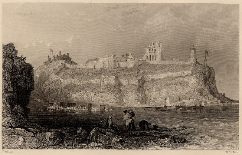 Tynemouth Abbey, Northumberland by T. Allom, W. Le Petit