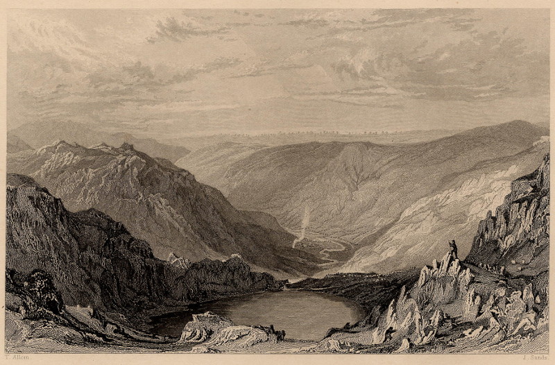 Small-water tarn; from Nanbield, looking into Mardale by T. Allom, J. Sands