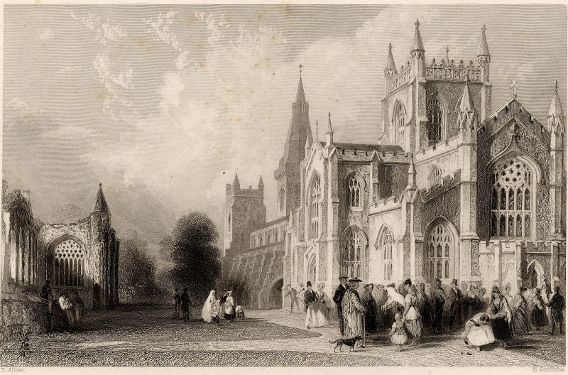 The new church and abbey, Dunfermline (Fifeshire) by T. Allom, R. Griffiths