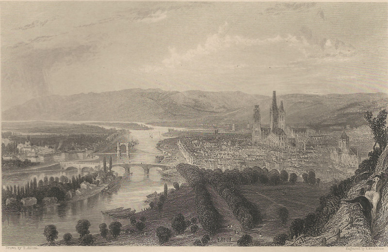 Rouen, on the Seine by T. Allom, S. Bradshaw
