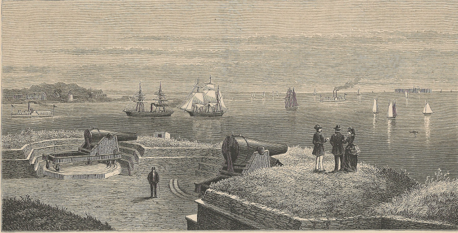 Fort McHenry, at Entrance of Baltimore Harbor by R. Hinshelwood, naar Granville Perkins
