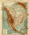 kaart Natuurkundige kaart van Amerika