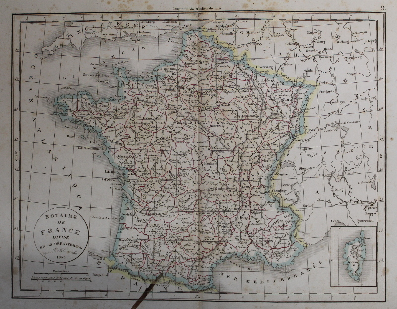 afbeelding van kaart Royaume de France, divise en 86 Departements van Félix Delamarche